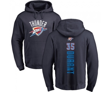 NBA Nike Oklahoma City Thunder #35 Kevin Durant Navy Blue Backer Pullover Hoodie