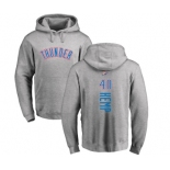 NBA Nike Oklahoma City Thunder #40 Shawn Kemp Ash Backer Pullover Hoodie