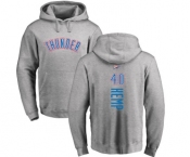 NBA Nike Oklahoma City Thunder #40 Shawn Kemp Ash Backer Pullover Hoodie