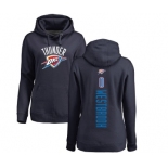 NBA Women's Nike Oklahoma City Thunder #0 Russell Westbrook Navy Blue Backer Pullover Hoodie