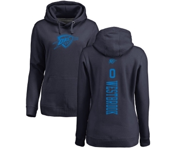 NBA Women's Nike Oklahoma City Thunder #0 Russell Westbrook Navy Blue One Color Backer Pullover Hoodie