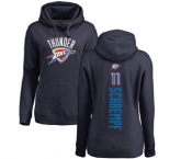 NBA Women's Nike Oklahoma City Thunder #11 Detlef Schrempf Navy Blue Backer Pullover Hoodie