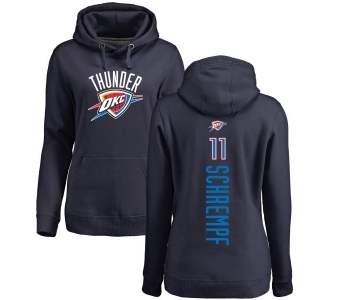 NBA Women's Nike Oklahoma City Thunder #11 Detlef Schrempf Navy Blue Backer Pullover Hoodie