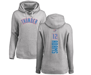 NBA Women's Nike Oklahoma City Thunder #12 Steven Adams Ash Backer Pullover Hoodie