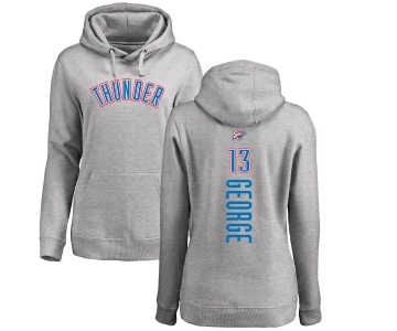 NBA Women's Nike Oklahoma City Thunder #13 Paul George Ash Backer Pullover Hoodie