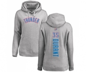 NBA Women's Nike Oklahoma City Thunder #35 Kevin Durant Ash Backer Pullover Hoodie