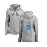 NBA Women's Nike Oklahoma City Thunder #40 Shawn Kemp Ash Backer Pullover Hoodie