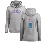 NBA Women's Nike Oklahoma City Thunder #40 Shawn Kemp Ash Backer Pullover Hoodie