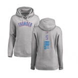 NBA Women's Nike Oklahoma City Thunder #5 Devon Hall Ash Backer Pullover Hoodie