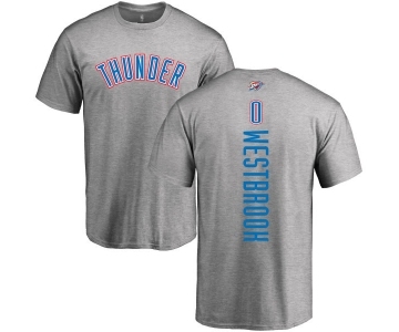 NBA Nike Oklahoma City Thunder #0 Russell Westbrook Ash Backer T-Shirt