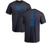 NBA Nike Oklahoma City Thunder #0 Russell Westbrook Navy Blue One Color Backer T-Shirt