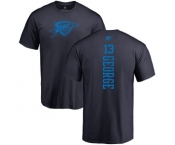 NBA Nike Oklahoma City Thunder #13 Paul George Navy Blue One Color Backer T-Shirt