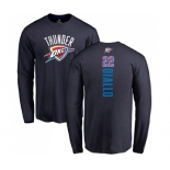 NBA Nike Oklahoma City Thunder #22 Hamidou Diallo Navy Blue Backer Long Sleeve T-Shirt