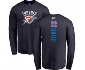 NBA Nike Oklahoma City Thunder #22 Hamidou Diallo Navy Blue Backer Long Sleeve T-Shirt