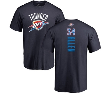 NBA Nike Oklahoma City Thunder #34 Ray Allen Navy Blue Backer T-Shirt