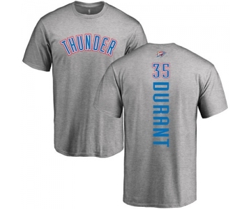 NBA Nike Oklahoma City Thunder #35 Kevin Durant Ash Backer T-Shirt