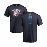 NBA Nike Oklahoma City Thunder #40 Shawn Kemp Navy Blue Backer T-Shirt