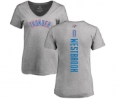 NBA Women's Nike Oklahoma City Thunder #0 Russell Westbrook Ash Backer T-Shirt