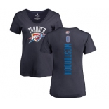 NBA Women's Nike Oklahoma City Thunder #0 Russell Westbrook Navy Blue Backer T-Shirt