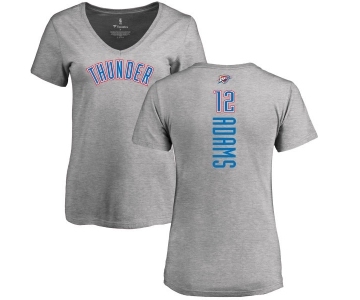 NBA Women's Nike Oklahoma City Thunder #12 Steven Adams Ash Backer T-Shirt