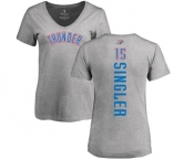 NBA Women's Nike Oklahoma City Thunder #15 Kyle Singler Ash Backer T-Shirt