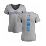 NBA Women's Nike Oklahoma City Thunder #17 Dennis Schroder Ash Backer T-Shirt