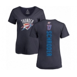 NBA Women's Nike Oklahoma City Thunder #17 Dennis Schroder Navy Blue Backer T-Shirt