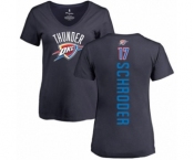 NBA Women's Nike Oklahoma City Thunder #17 Dennis Schroder Navy Blue Backer T-Shirt