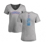 NBA Women's Nike Oklahoma City Thunder #2 Raymond Felton Ash Backer T-Shirt