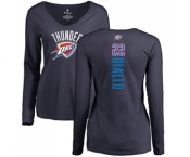 NBA Women's Nike Oklahoma City Thunder #22 Hamidou Diallo Navy Blue Backer Long Sleeve T-Shirt