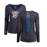 NBA Women's Nike Oklahoma City Thunder #23 Terrance Ferguson Navy Blue Backer Long Sleeve T-Shirt