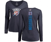 NBA Women's Nike Oklahoma City Thunder #23 Terrance Ferguson Navy Blue Backer Long Sleeve T-Shirt