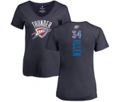 NBA Women's Nike Oklahoma City Thunder #34 Ray Allen Navy Blue Backer T-Shirt