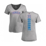 NBA Women's Nike Oklahoma City Thunder #35 Kevin Durant Ash Backer T-Shirt