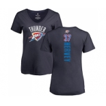 NBA Women's Nike Oklahoma City Thunder #37 Kevin Hervey Navy Blue Backer T-Shirt