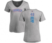 NBA Women's Nike Oklahoma City Thunder #40 Shawn Kemp Ash Backer T-Shirt