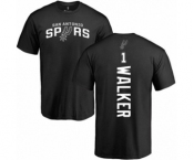 NBA Nike San Antonio Spurs #1 Lonnie Walker Black Backer T-Shirt