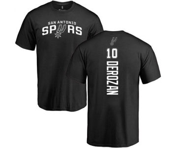 NBA Nike San Antonio Spurs #10 DeMar DeRozan Black Backer T-Shirt