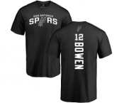 NBA Nike San Antonio Spurs #12 Bruce Bowen Black Backer T-Shirt