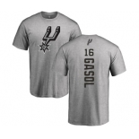 NBA Nike San Antonio Spurs #16 Pau Gasol Ash Backer T-Shirt