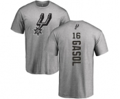 NBA Nike San Antonio Spurs #16 Pau Gasol Ash Backer T-Shirt