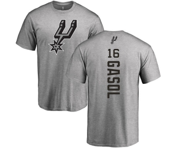 NBA Nike San Antonio Spurs #16 Pau Gasol Ash Backer T-Shirt