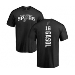 NBA Nike San Antonio Spurs #16 Pau Gasol Black Backer T-Shirt