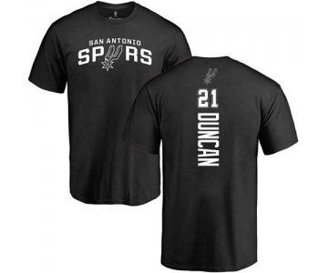 NBA Nike San Antonio Spurs #21 Tim Duncan Black Backer T-Shirt