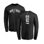 NBA Nike San Antonio Spurs #22 Rudy Gay Black Backer Long Sleeve T-Shirt