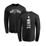 NBA Nike San Antonio Spurs #4 Derrick White Black Backer Long Sleeve T-Shirt