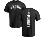 NBA Nike San Antonio Spurs #5 Dejounte Murray Black Backer T-Shirt