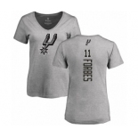 NBA Women's Nike San Antonio Spurs #11 Bryn Forbes Ash Backer T-Shirt