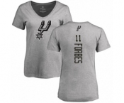 NBA Women's Nike San Antonio Spurs #11 Bryn Forbes Ash Backer T-Shirt