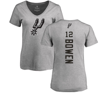 NBA Women's Nike San Antonio Spurs #12 Bruce Bowen Ash Backer T-Shirt